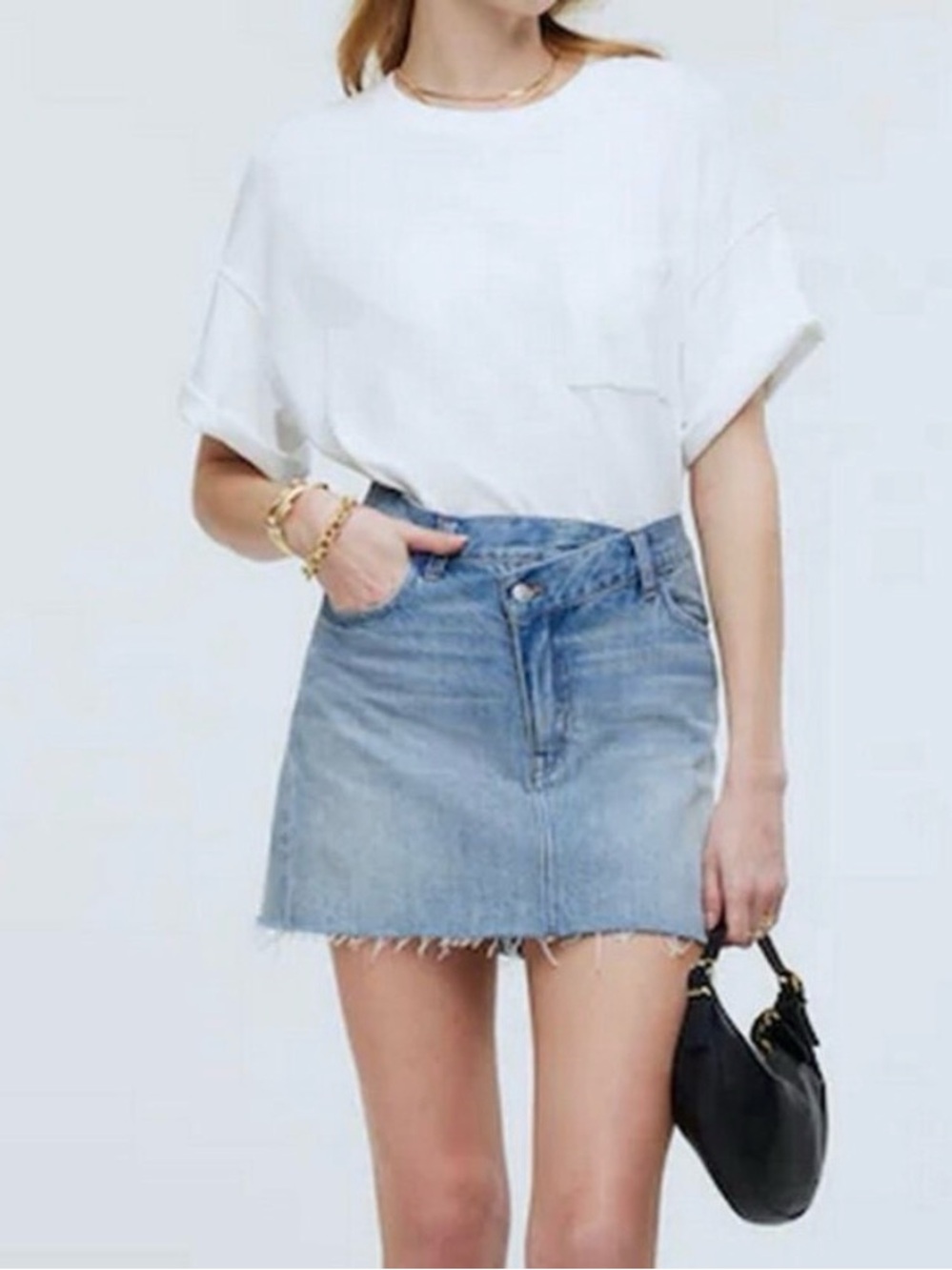 Madewell Faded Blue Denim Mini Skirt